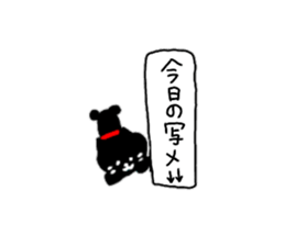 A small black cat came over sticker #10708170