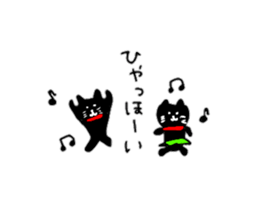 A small black cat came over sticker #10708173