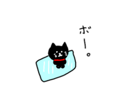 A small black cat came over sticker #10708183