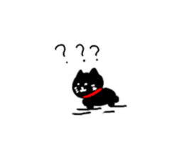 A small black cat came over sticker #10708186