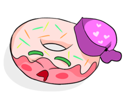 Delicious and lovely round cake sticker #10710960