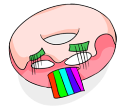 Delicious and lovely round cake sticker #10710961