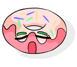 Delicious and lovely round cake sticker #10710964