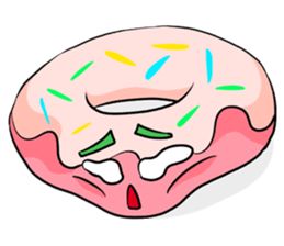 Delicious and lovely round cake sticker #10710965