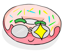 Delicious and lovely round cake sticker #10710970