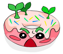 Delicious and lovely round cake sticker #10710971