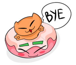 Delicious and lovely round cake sticker #10710974