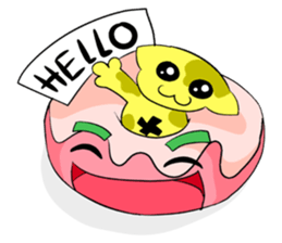 Delicious and lovely round cake sticker #10710976