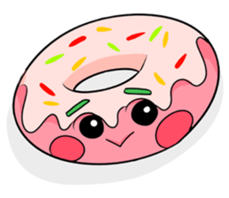 Delicious and lovely round cake sticker #10710980