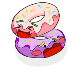 Delicious and lovely round cake sticker #10710981