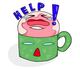 Delicious and lovely round cake sticker #10710983