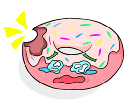 Delicious and lovely round cake sticker #10710986