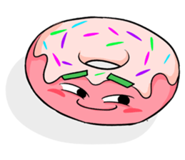 Delicious and lovely round cake sticker #10710987