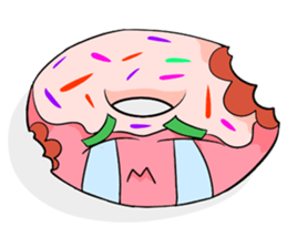 Delicious and lovely round cake sticker #10710988