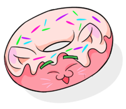 Delicious and lovely round cake sticker #10710989