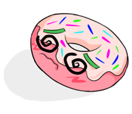 Delicious and lovely round cake sticker #10710990