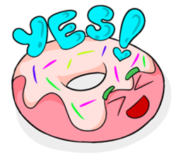 Delicious and lovely round cake sticker #10710992