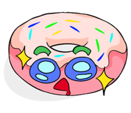 Delicious and lovely round cake sticker #10710993