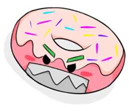 Delicious and lovely round cake sticker #10710994