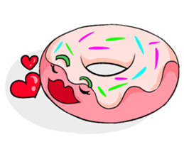 Delicious and lovely round cake sticker #10710995