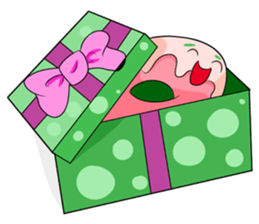 Delicious and lovely round cake sticker #10710997