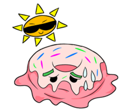 Delicious and lovely round cake sticker #10710998