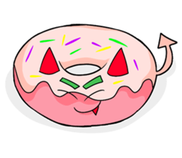 Delicious and lovely round cake sticker #10710999