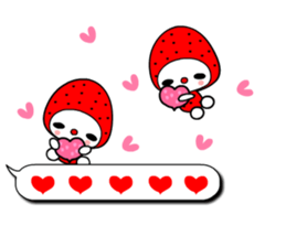 The strawberry cat sticker #10711093