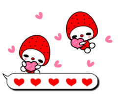 The strawberry cat sticker #10711093