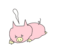 diet pig girl sticker #10711141