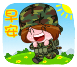 Taiwan female soldiers 2.0 sticker #10711280