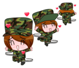 Taiwan female soldiers 2.0 sticker #10711281