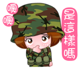Taiwan female soldiers 2.0 sticker #10711283