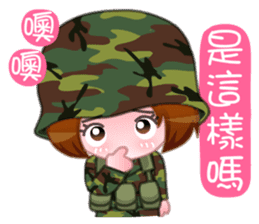 Taiwan female soldiers 2.0 sticker #10711283