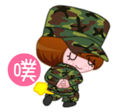 Taiwan female soldiers 2.0 sticker #10711285