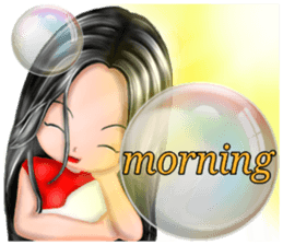 Bubble Word Girl English version sticker #10712680