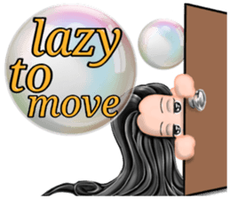 Bubble Word Girl English version sticker #10712683