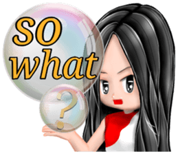 Bubble Word Girl English version sticker #10712684
