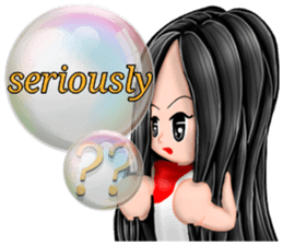 Bubble Word Girl English version sticker #10712686