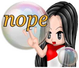 Bubble Word Girl English version sticker #10712687