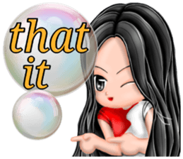 Bubble Word Girl English version sticker #10712689
