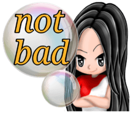 Bubble Word Girl English version sticker #10712690