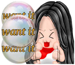 Bubble Word Girl English version sticker #10712691