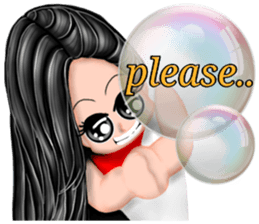 Bubble Word Girl English version sticker #10712692