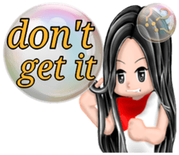 Bubble Word Girl English version sticker #10712694