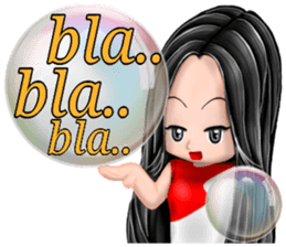Bubble Word Girl English version sticker #10712695