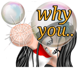 Bubble Word Girl English version sticker #10712696