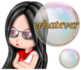 Bubble Word Girl English version sticker #10712698