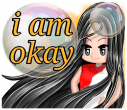 Bubble Word Girl English version sticker #10712700