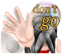 Bubble Word Girl English version sticker #10712701